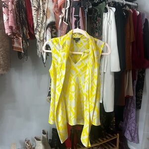Nine West Vibrant Yellow Sleeveless Blouse